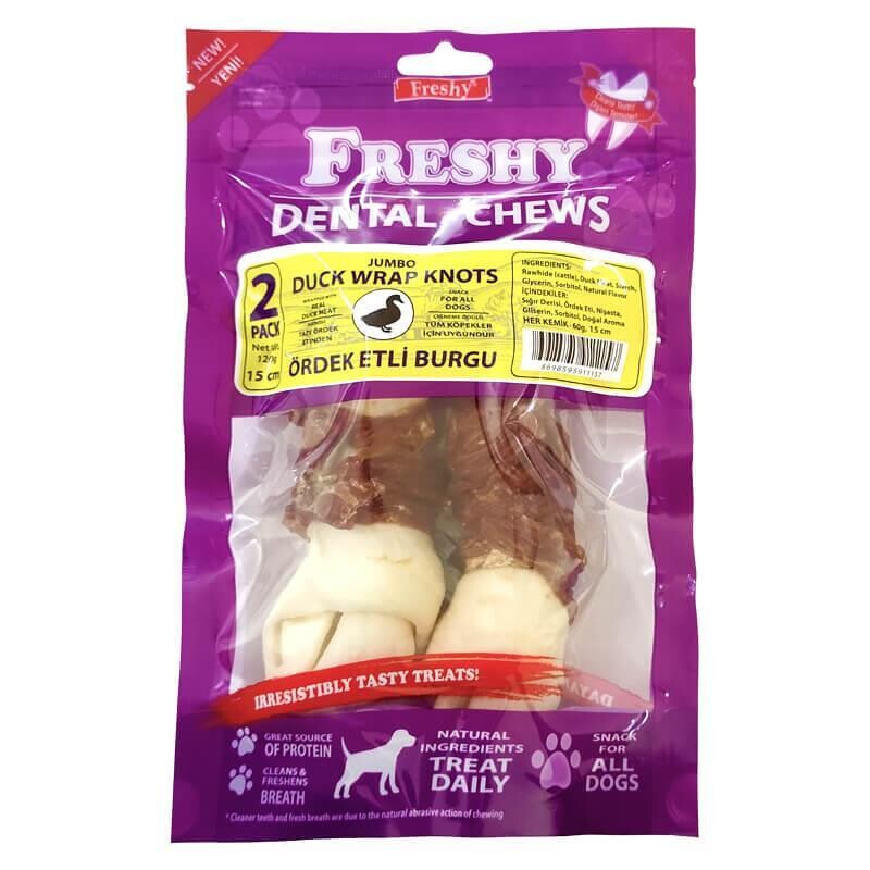 Freshy Ördek Eti Kaplı Deri Çubuk 15 CM 2 LI | SRC: Barcode: 8698595913014